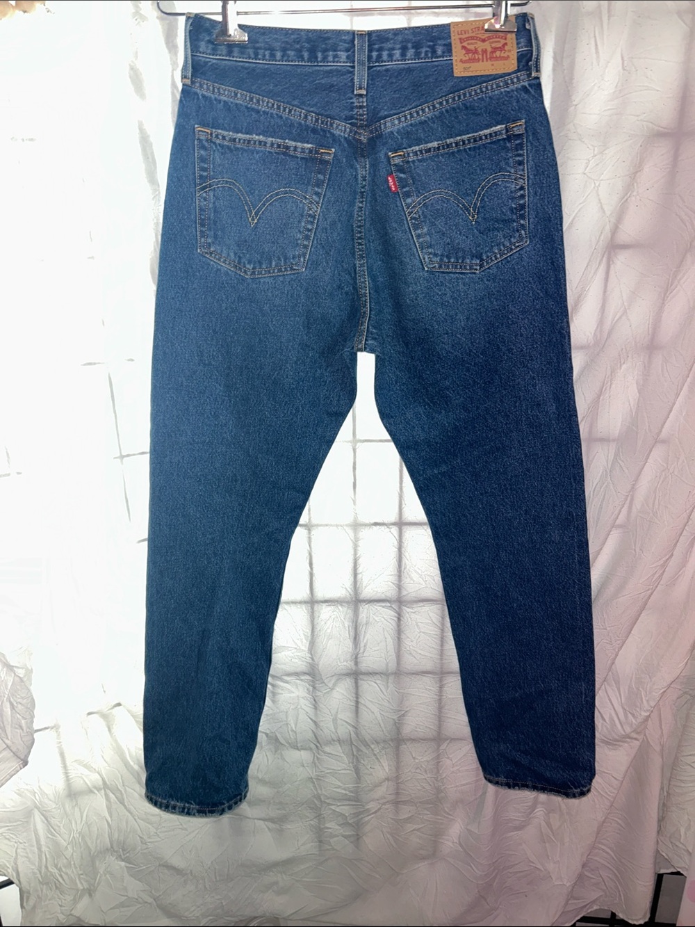 Levi's women’s 501 Waterless  Blue Denim Jeans - Classic Back Pocket Design